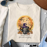 A little black cat goes with everything sublimation design, png for sublimation, Witch PNG, Halloween characters PNG