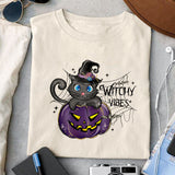 Witchy vibes sublimation design, png for sublimation, Witch PNG, Halloween characters PNG