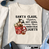 Santa Claus, Reindeer, Hot Cocoa, Holiday Movies, Christmas Lights sublimation design, png for sublimation, Christmas Vintage PNG, Santa PNG