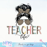 Teacher life sublimation design, png for sublimation, Retro teacher PNG, Teacher life PNG