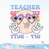 Teacher off-duty sublimation design, summer teacher design, Off-duty sublimation