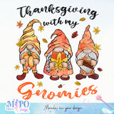 Thanksgiving with my gnomies sublimation design, png for sublimation, Holidays design, Thanksgiving sublimation