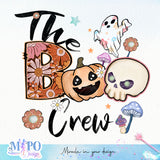 The Boo crew sublimation design, png for sublimation, Retro Halloween design, Halloween styles