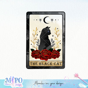 The black cat sublimation design, png for sublimation, Gothic halloween design, Halloween styles