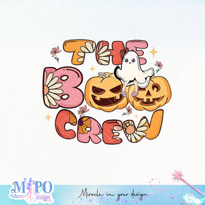 The boo crew sublimation design, png for sublimation, Boo halloween design, Halloween styles, Retro halloween design