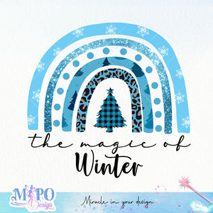 The magic of winter sublimation design, png for sublimation, Christmas PNG, Christmas vibes PNG
