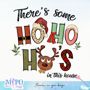 There's some Ho's in this house sublimation design, png for sublimation, Christmas Vintage PNG, Santa PNG