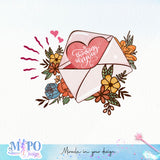 Thinking of you Sublimation design, png for sublimation, Envelope PNG, Hobbies PNG