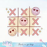 Tic tac toe sublimation design, png for sublimation, Valentine PNG, Valentine KIDs vibes PNG