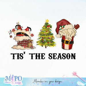 Tis' the season sublimation design, png for sublimation, Christmas Vintage PNG, Santa PNG
