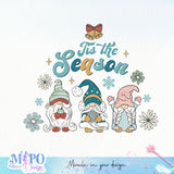 Tis the season sublimation design, png for sublimation, Christmas PNG, Retro Christmas Blue PNG