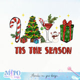 Tis the season sublimation design, png for sublimation, Christmas PNG, Christmas vibes PNG