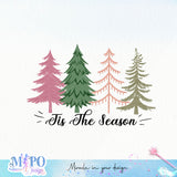 Tis the season sublimation design, png for sublimation, Christmas PNG, Retro pink christmas PNG