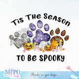 Tis the season to be spooky sublimation design, png for sublimation, Halloween Dog vibes png, halloween animals png