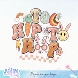 Too hip to hop sublimation design, png for sublimation, Holidays design, Easter Day sublimation