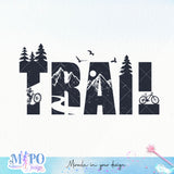 Trail sublimation design, png for sublimation, Hobbies png, Mountain biking png, Hiking png