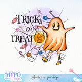 Trick or treat sublimation design, png for sublimation, halloween png, Holiday vibes sublimation