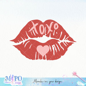 Valentine lips XOXO SVG design