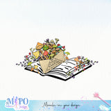 Vintage Flowers Mushroom book sublimation