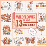 Wildflower sublimation Bundle , Flower PNG , Floral PNG Bundle ,wildflower design PNG