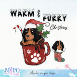 Warm & Furry christmas sublimation design, png for sublimation, Christmas PNG,  Christmas Animals PNG