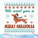 We woof you a merry christmas design, png for sublimation, Christmas PNG,  Christmas SVG