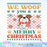 We woof you a merry christmas design, png for sublimation, Christmas PNG,  Christmas SVG PNG