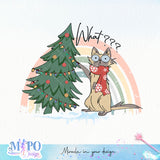 What sublimation design, png for sublimation, Christmas PNG,  Christmas Cat PNG