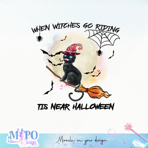 When Witches go riding Tis near Halloween sublimation design, png for sublimation, Retro Halloween design, Halloween styles