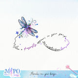 When a dragonfly appears in your yard It's a visitor from heaven sublimation design, png for sublimation, memorial PNG