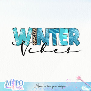Winter vibes sublimation design, png for sublimation, Christmas PNG, Christmas vibes PNG
