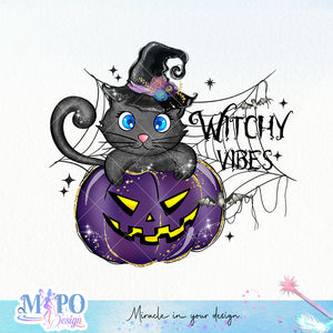 Witchy vibes sublimation design, png for sublimation, Witch PNG, Halloween characters PNG