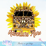 Worry less, adventure more sublimation design, png for sublimation, Retro sunflower PNG, hobbies vibes png