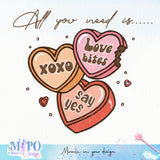 XOXO Say yes Be mine sublimation design, png for sublimation, Valentine PNG, Retro valentine PNG