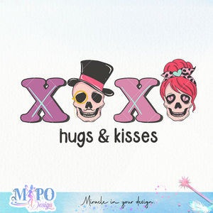 XOXO sublimation design, png for sublimation, Valentine PNG, Funny Valentine Skeleton PNG