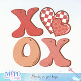 XOXO sublimation design, png for sublimation, Valentine PNG, Retro valentine PNG