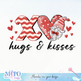 XO hugs & kisses sublimation design