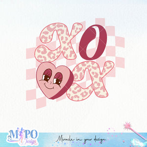 XOXO sublimation design, png for sublimation, Valentine PNG, Retro valentine PNG