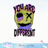You are different sublimation design, png for sublimation, Aliens PNG, Outer space PNG