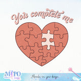 You complete me SVG design