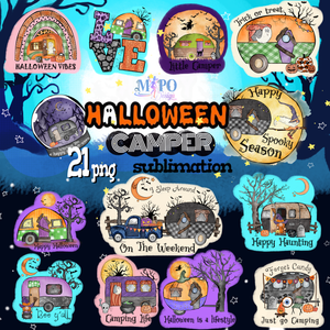 Halloween Camper png bundle,Spooky png bundle, png for sublimation, Halloween png Bundle