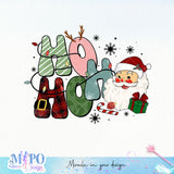 ho ho ho sublimation design, png for sublimation, Christmas Vintage PNG, Santa PNG