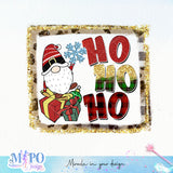 ho ho ho sublimation design, png for sublimation, Christmas PNG, Leopard Christmas PNG