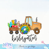 Kindergarten sublimation design, png for sublimation, Retro School design, School life PNG