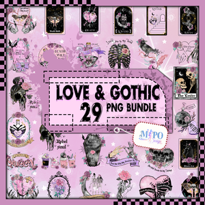 Gothic Lover Bundle PNG, The Lovers Bundle PNG, The Lovers tarot card design, Skeleton lovers PNG, Tarot card sublimation