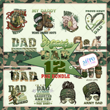 Military Dad sublimation bundle, Military Father png bundle, Army dad design bundle, Father's day design sublimation