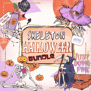 Skeleton halloween bundle png ,Spooky png bundle, png for sublimation, Halloween png Bundle, Cute halloween png
