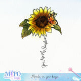 you are my sunshine sublimation design, png for sublimation, Retro sunflower PNG, hobbies vibes png