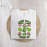 Keep your head up sublimation design, png for sublimation, retro png, Positive quote PNG