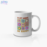 Don't WORRY be happy sublimation design, png for sublimation, Retro png, Positive quote PNG